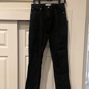 Abercrombie & Fitch Front Slit Leg Black Jeans
